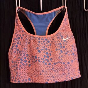 Nike Razorback Mesh Blue Orange Sports Bra